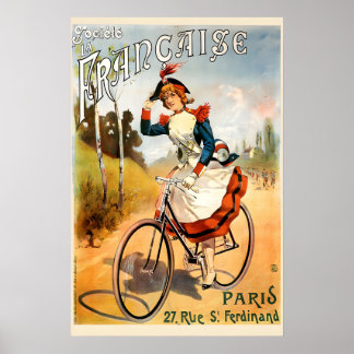Poster Cartaz de Bicicleta Societe La Francaise