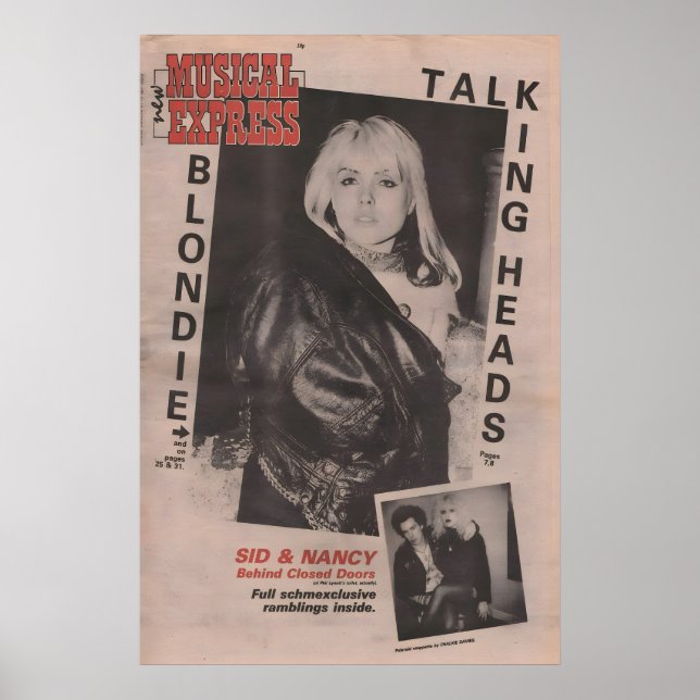 Poster CARTAZ DE BLONDIE 1978 original NME - Parallel Lin (Frente)