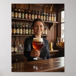 Poster Cartaz de Boas-Vindas à Taverna Trapista Belga