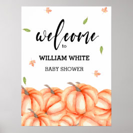 Poster Cartaz de Boas-Vindas ao Bebê Little Pumpkin Hallo