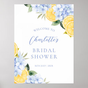 Poster Cartaz de Boas-Vindas ao Chá de Noiva Hydrangea Le