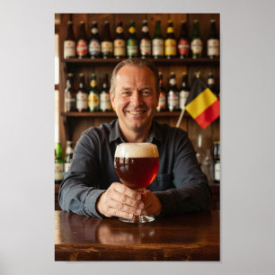 Poster Cartaz de Boas-Vindas da Cervejaria Belga