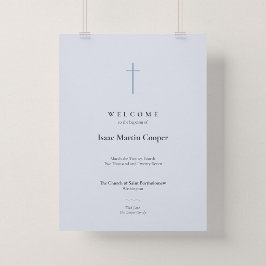 Poster Cartaz de Boas-Vindas da Igreja Batista Grace Blue