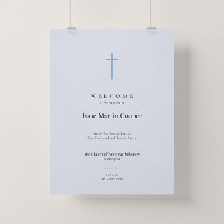 Poster Cartaz de Boas-Vindas da Igreja Batista Grace Blue