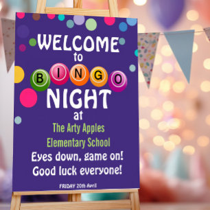 Poster Cartaz de Boas-Vindas da Noite de Bingo Eye Down G