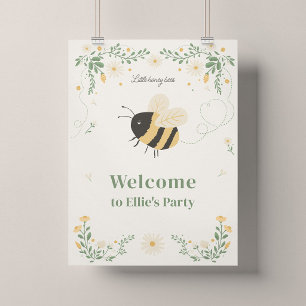 Poster Cartaz de Boas-Vindas de Aniversário da Abelha Buz