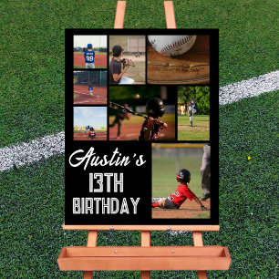 Poster Cartaz de Boas-Vindas de Aniversário de Beisebol