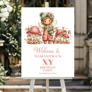 Poster Cartaz de Boas-Vindas de Aniversário de Fada Encan