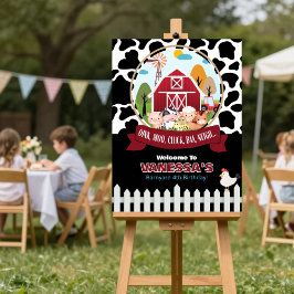 Poster Cartaz de Boas-Vindas de Aniversário no Quintal