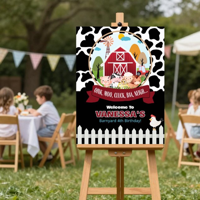 Poster Cartaz de Boas-Vindas de Aniversário no Quintal (Criador carregado)