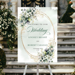 Poster Cartaz de Boas-Vindas de Botânica Elegante