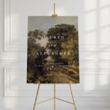 Cartaz de Boas-Vindas de Casamento Arte Fina Paisa