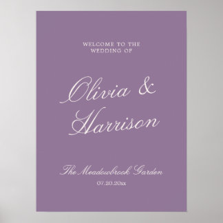 Poster Cartaz de Boas-Vindas de Casamento com Caligrafia