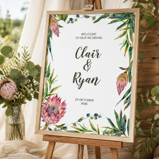 Poster Cartaz de Boas-Vindas de Casamento Nativo Australi