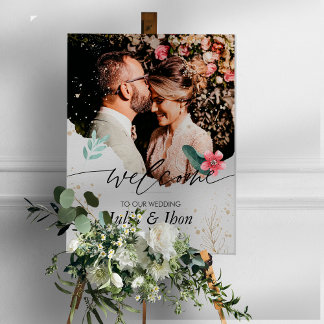 Poster Cartaz de Boas-Vindas de Casamento Natural