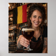 Cartaz de Boas-Vindas de Cervejaria Belga Escura