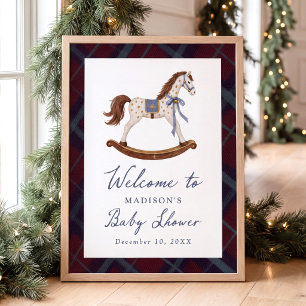 Poster Cartaz de Boas-Vindas de Chá de Bebê com Cavalo de