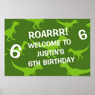 Poster Cartaz de boas-vindas de festa de aniversário com 