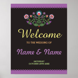 Pôster Cartaz de Boas-Vindas de Fiesta Casamento Cartaz M