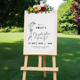 Pôster Cartaz de Boas-Vindas de Formatura em Arte de Linh