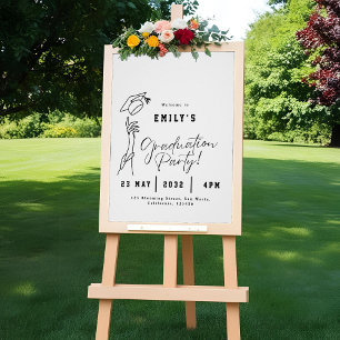 Pôster Cartaz de Boas-Vindas de Formatura em Arte de Linh