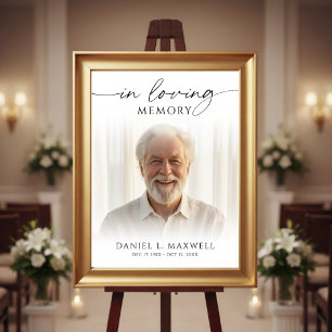 Poster Cartaz de Boas-Vindas de Foto de Funeral Em Memóri
