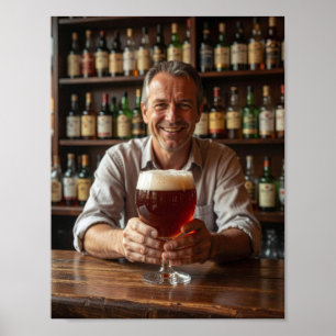 Poster Cartaz de Boas-Vindas de Taverna Belga Aconchegant