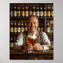 Cartaz de Boas-Vindas de Taverna Belga Aconchegant