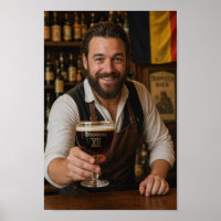 Cartaz de Boas-Vindas do Barman Belga Quente