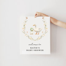Cartaz de Boas-Vindas do Chá de Bebê da Mamãe Gans
