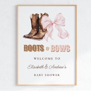 Poster Cartaz de Boas-Vindas do Chá de Bebê Gêmeos Boots