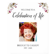 Cartaz de Boas-Vindas Floral Borgonha Celebração d