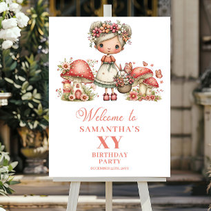 Poster Cartaz de Boas-Vindas Floral de Aniversário de 8 A