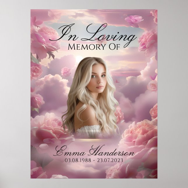 Poster Cartaz de Boas-Vindas Memorial Flores Eternas (Frente)