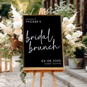 Poster Cartaz de Boas-Vindas para Brunch Minimalista Pret