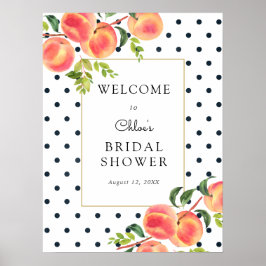 Poster Cartaz de Boas-Vindas para Chá de Noiva com Pêsseg