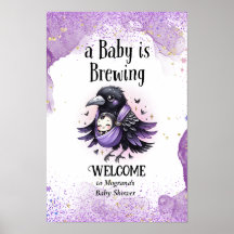 Cartaz de Boas-Vindas para Chás de Bebê Gótico Pre