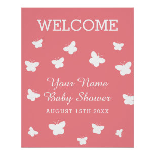 Pôster Cartaz de boas-vindas para festa de baby shower de
