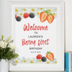 Poster Cartaz de Boas-Vindas para o Primeiro Aniversário