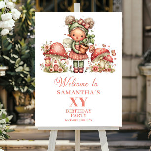 Poster Cartaz de Boas-Vindas Rosa Pastel para o 2º Aniver
