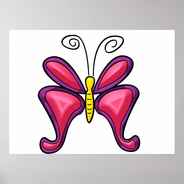 Pôster Cartaz de borboleta (Frente)