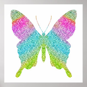 Pôster Cartaz de Borboleta Brilhante