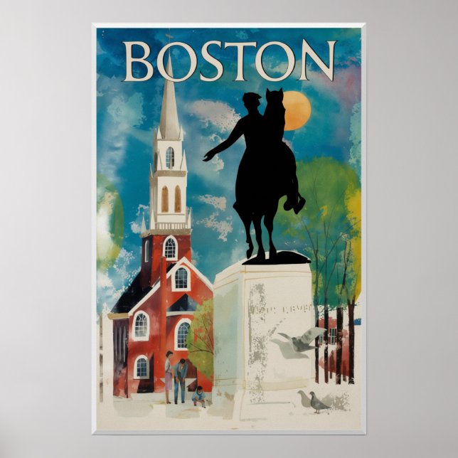 Poster Cartaz de Boston (Frente)