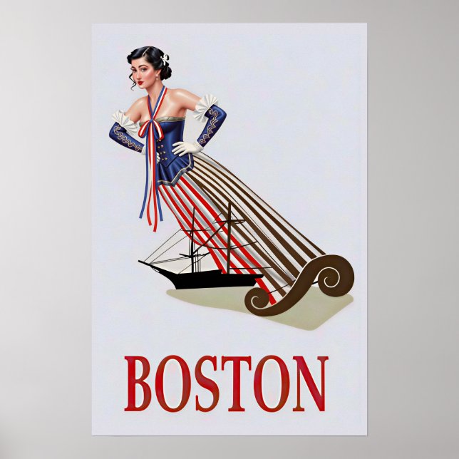 Poster Cartaz de Boston (Frente)