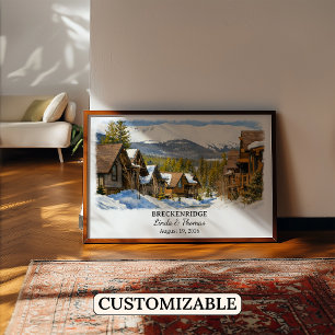 Poster Cartaz de Breckenridge Colorado, Aquarela, Persona