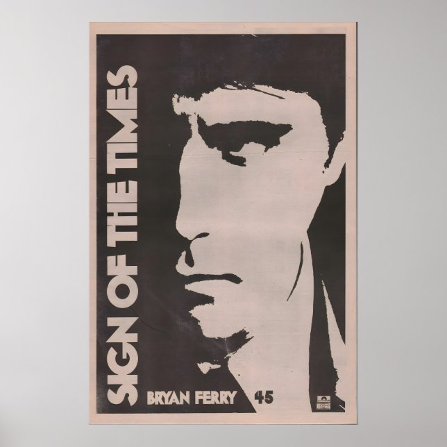 Poster Cartaz de BRIAN FERRY - 1978 org. NME - Sinal do (Frente)