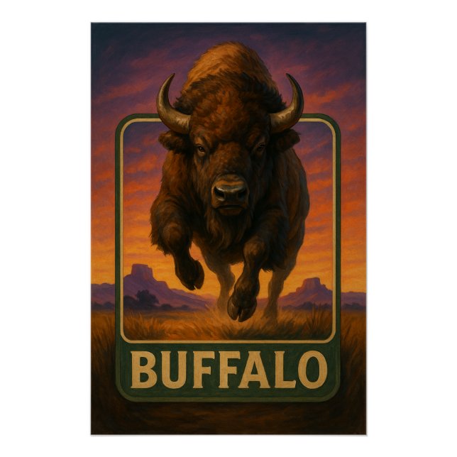 Pôster Cartaz de Búfalo (Frente)