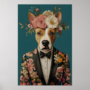 Poster Cartaz de Bull Terrier de Terno, Bull Terrier