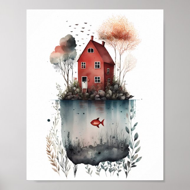 Poster Cartaz de Cabana Sueca (Frente)