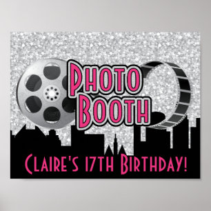 Pôster Cartaz de Cabine de Foto de Festa de Hollywood